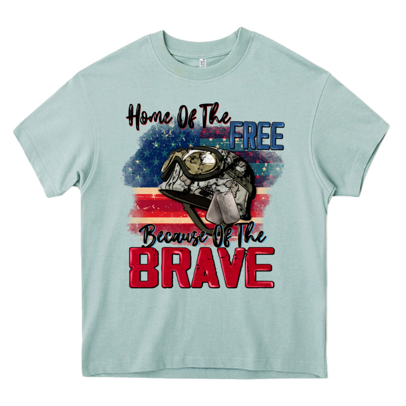Home Of The Free Because Of The Brave 4th Of July Heavy Core Tee by CowGirlArtShop | Teevron