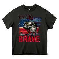 Asphalt Home of the free because of the brave 4th of july Heavy Core Tee - CowGirlArtShop