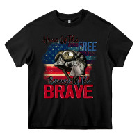 Black Home of the free because of the brave 4th of july Heavy Core Tee - CowGirlArtShop