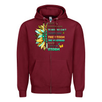 Burgundy inspirational flower and quote design Zipper Hoodie - LillyAllenDesigns