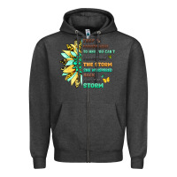 Charcoal Heather inspirational flower and quote design Zipper Hoodie - LillyAllenDesigns