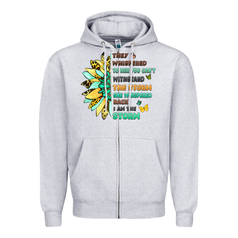 Inspirational Flower And Quote Design Zipper Hoodie by LillyAllenDesigns | Teevron
