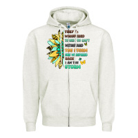 Oatmeal Heather inspirational flower and quote design Zipper Hoodie - LillyAllenDesigns