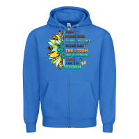 True Royal inspirational flower and quote design Zipper Hoodie - LillyAllenDesigns