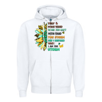 White inspirational flower and quote design Zipper Hoodie - LillyAllenDesigns