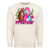 Sandshell Previvor Breast Cancer Premium Sweatshirt - NancyCooperArtShop