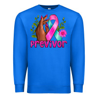 True Royal Previvor Breast Cancer Premium Sweatshirt - NancyCooperArtShop