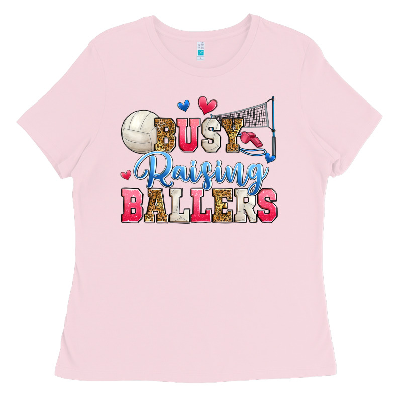 Busy Raising Ballers Volleyball Ladies Tee by Zillion Design Studio | Teevron