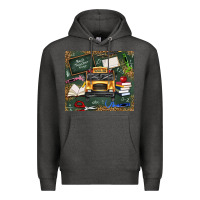 Charcoal Heather school bus back to school Premium Hoodie - texasbilliewilder