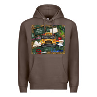 Coffee school bus back to school Premium Hoodie - texasbilliewilder