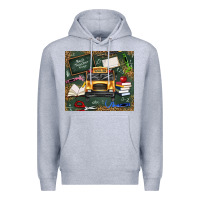 Heather Grey school bus back to school Premium Hoodie - texasbilliewilder