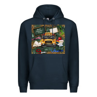 Navy school bus back to school Premium Hoodie - texasbilliewilder