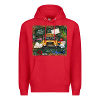 Red school bus back to school Premium Hoodie - texasbilliewilder