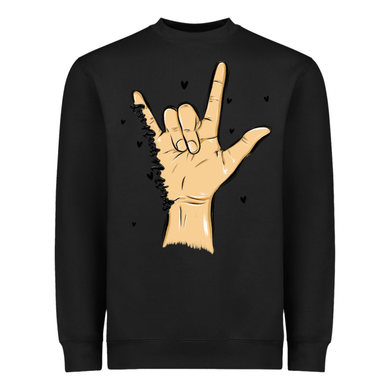 Love Needs No Words Heavyweight Sweatshirt by MaliasSmallBusiness | Teevron