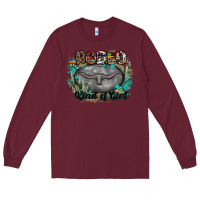 Burgundy rodeo kind of girl Long Sleeve Tee - MaliasSmallBusiness