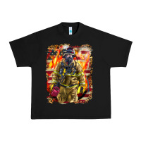 Black Firefighter Fire And American Urban Heavy Tee - LillyAllenDesigns