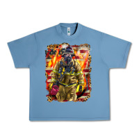 Pebble Blue Firefighter Fire And American Urban Heavy Tee - LillyAllenDesigns