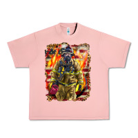 Salmon Firefighter Fire And American Urban Heavy Tee - LillyAllenDesigns