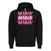Black mama mama mama valentine's day Zipper Hoodie - LillyAllenDesigns