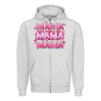 Dove Grey mama mama mama valentine's day Zipper Hoodie - LillyAllenDesigns