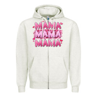 Oatmeal Heather mama mama mama valentine's day Zipper Hoodie - LillyAllenDesigns