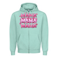 Seafoam mama mama mama valentine's day Zipper Hoodie - LillyAllenDesigns