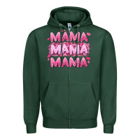 Sports Green mama mama mama valentine's day Zipper Hoodie - LillyAllenDesigns