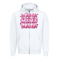 White mama mama mama valentine's day Zipper Hoodie - LillyAllenDesigns