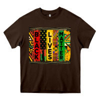 Chocolate Brown black lives matter tumbler Heavy Core Tee - HRA Design Shop