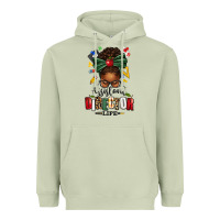 Matcha assistant director life afro messy bun Heavyweight Hoodie - texasbilliewilder