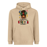 Mushroom assistant director life afro messy bun Heavyweight Hoodie - texasbilliewilder
