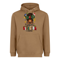 Toasted Coconut assistant director life afro messy bun Heavyweight Hoodie - texasbilliewilder