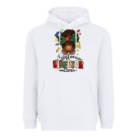 White assistant director life afro messy bun Heavyweight Hoodie - texasbilliewilder