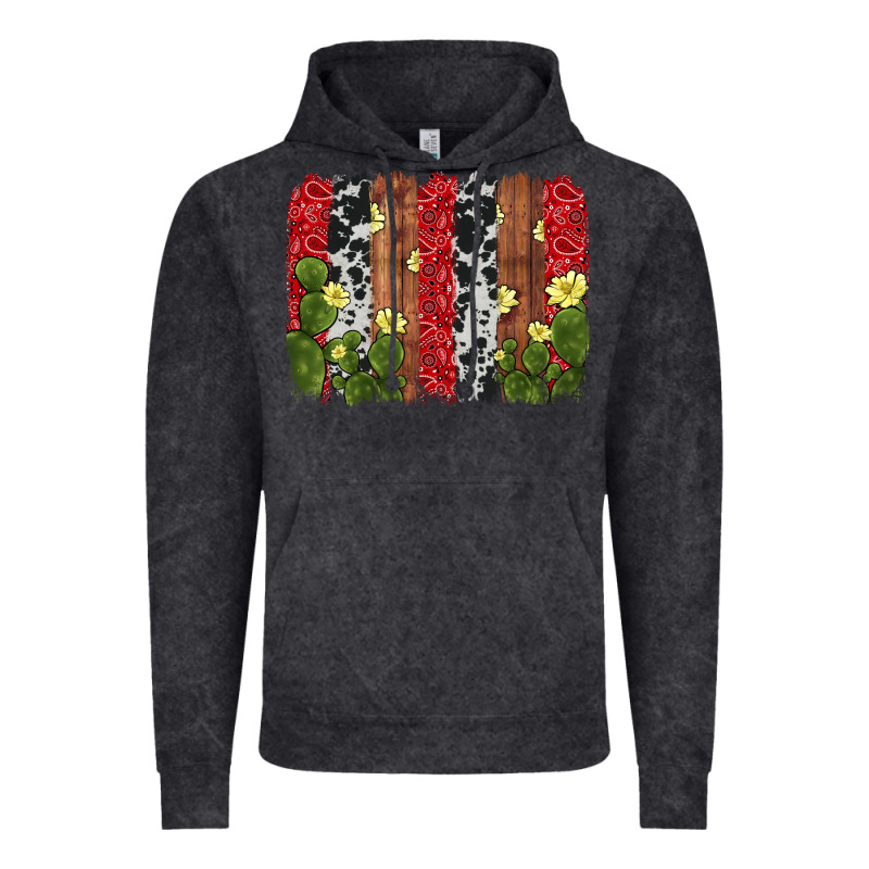 Cactus Cowhide  Brushstroke Vintage Hoodie by AdoDesignShop | Teevron