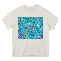 Cream humpback whale tumbler Heavy Core Tee - BarkalooDesign