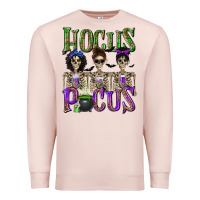 Pale Pink Hocus Pocus with Skeletons Premium Sweatshirt - texasbilliewilder