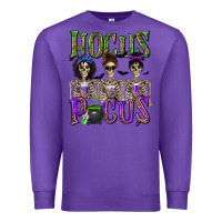 Purple Hocus Pocus with Skeletons Premium Sweatshirt - texasbilliewilder