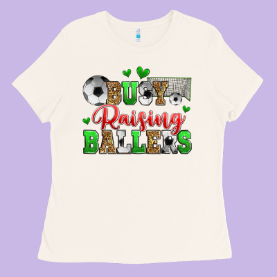 Busy Raising Ballers Soccer Ladies Tee Designed By Zillion Design Studio