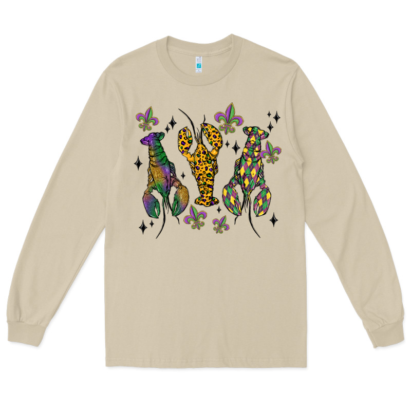 Mardi Gras Crawfish Long Sleeve Tee by MaliasSmallBusiness | Teevron