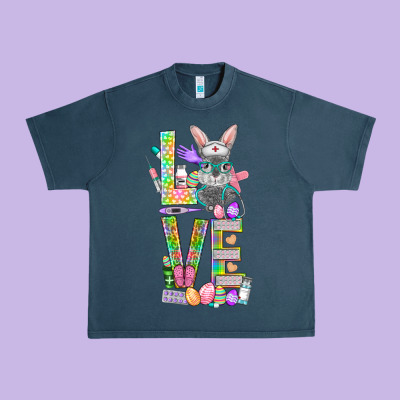 Love Easter Nurse Urban Heavy Tee Designed By Nancycooperartshop