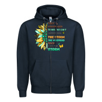 Navy they whispered to her you cant withstand the storm Zipper Hoodie - LillyAllenDesigns