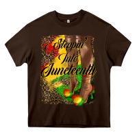 Chocolate Brown steppin'  into juneteenth Heavy Core Tee - HRA Design Shop
