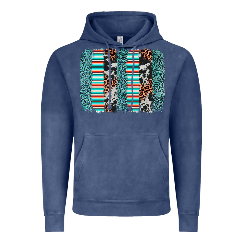 Serape Leopard Cowhide  Brushstroke Vintage Hoodie by AdoDesignShop | Teevron