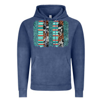 Vintage Denim serape leopard cowhide  brushstroke Vintage Hoodie - AdoDesignShop
