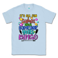 Dusty Blue bingo Classic Tee - MaliasSmallBusiness