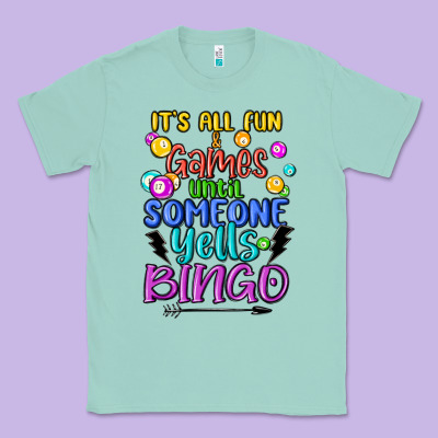 Bingo Classic Tee Designed By Maliassmallbusiness