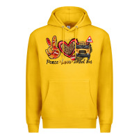 Lemon peace love school bus Premium Hoodie - texasbilliewilder