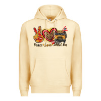 Pina Colada peace love school bus Premium Hoodie - texasbilliewilder