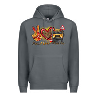 Rock peace love school bus Premium Hoodie - texasbilliewilder