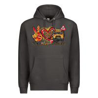 Smoke peace love school bus Premium Hoodie - texasbilliewilder
